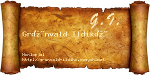 Grünvald Ildikó névjegykártya