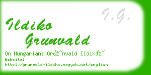 ildiko grunvald business card